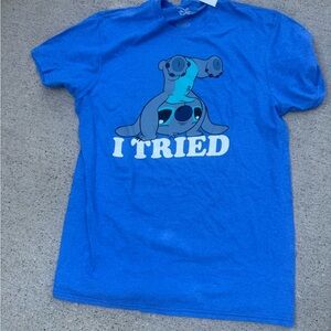 NWT, Disney women’s Stitch tee shirt, blue, size M